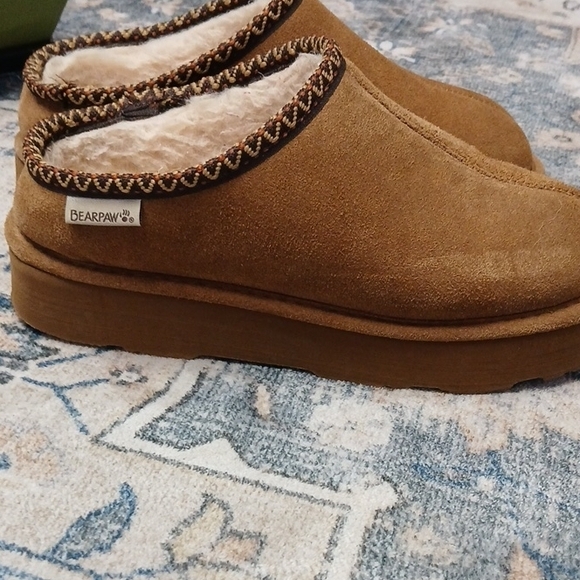 BearPaw Shoes - BearPaw Tan Suede Slippers